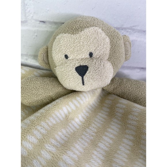 Cloud Island Brown Beige Tan Monkey Satin Lovey Security Blanket Plush Baby - Picture 2 of 10